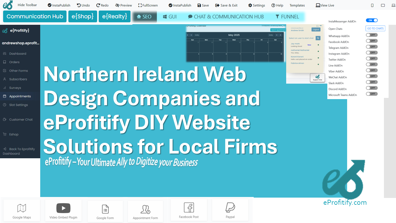 Northern Ireland Web Design Companies and eProfitify DIY Website Solutions for Local Firms